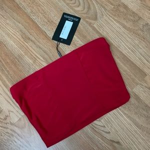 Red Bandeau Crop Top